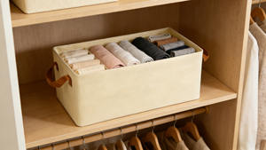 Cesta de Almacenamiento de Tela Personalizada OEM |   Contenedor de Almacenamiento Abierto con Asas |   Organizador de <span class=keywords><strong>Armario</strong></span> Plegable de Gran Capacidad - Product Image 5