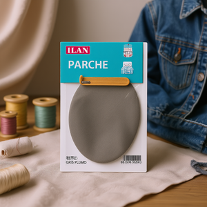 Patch ILAN 9.5X14cm Grigio Piombo per Riparazione Abbigliamento - Product Image 2