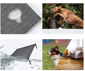 Malla lavable para exteriores, cuna grande elevada para mascotas, base de refrigeración, cama elevada antideslizante para mascotas - Product Image 6