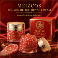 Crème Royale au Sang de Dragon 50g – Gel Rouge Visage avec Flocons Flottants – Hydratation Légère pour une Peau Lisse et Éclatante – Soin Confort