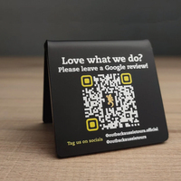 Supports de menu QR en acrylique Support de panneau QR sans contact Easy Wipe Connect WiFi QR Panneaux de table Affichage des prix sur pied