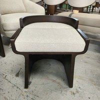 Tabouret de vanité moderne de luxe en velours 2026, ensemble de table et chaise en bois chinois en forme de tasse pour salon de thé et café