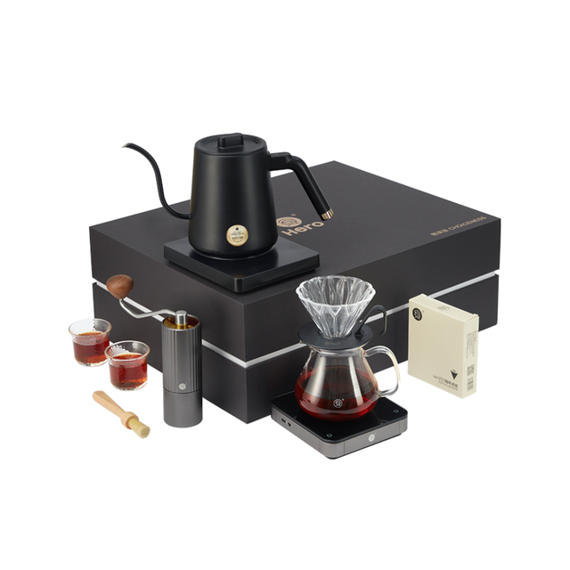 Barista Tools Gift Set Manual Coffee Grinder Dripper Filter Kettle for Pour Over Coffee & Tea