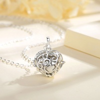 Collier en cuivre plaqué argent pour femme, anneau à mémoire de forme, en forme de cœur, chat urn, pour les ceintures