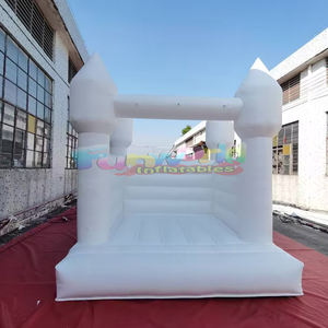 Castillo de salto inflable de PVC rosa y blanco comercial <span class=keywords><strong>Casa</strong></span> de rebote de gorila de boda con soplador puente de castillo hinchable para niños - Product Image 3