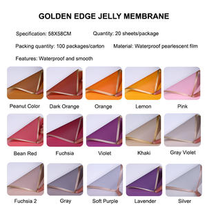 Buena Venta de papel de regalo para el Día de San Valentín 20 hojas/bolsa Jelly Film Bouquet Papel de embalaje Papel de regalo coreano - Product Image 3