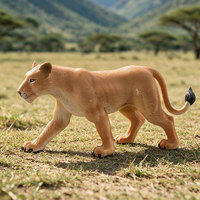 Produit transfrontalier populaire : Modèle de lion animal sauvage en PVC massif, jouet éducatif pour la maternité, ornement, souvenir de zoo, figurine de collection
