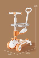 Trottinette Enfant Pliable 3 Roues en Acier et Plastique Légère, Grande Roues en PU, Hauteur Réglable avec Pare-Soleil – Vente en Gros, Luxe Moderne