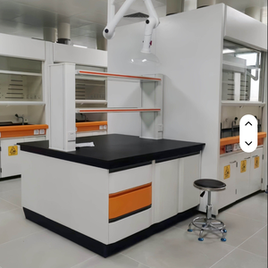 Kháng hóa chất phòng thí nghiệm đồ nội thất phòng thí nghiệm băng ghế làm việc băng ghế dự bị phòng thí nghiệm Máy Trạm với kệ và bồn rửa - Product Image 1