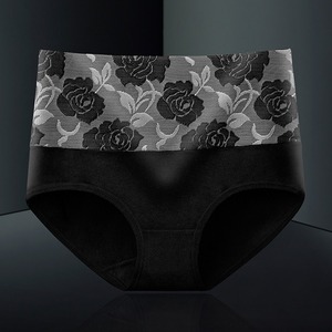Ropa interior de mujer de cintura alta de algodón para mujer de talla grande jacquard Control de barriga levantamiento de glúteos calzoncillos transpirables Big Ass Ladies <span class=keywords><strong>Bragas</strong></span> - Product Image 3
