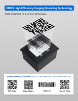 Lecteur de codes-barres 2D intégré, le plus petit lecteur de codes QR omnidirectionnel, module DP7618S, kiosque, Arduino, USB et TTL, capteur CMOS