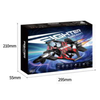 Avion de Chasse RC 2.4G avec Maintien d'Altitude, 4 Moteurs, 3 Modes de Vitesse, Cadre de Protection Complet, Vol en Boucle à une Touche, Acrobaties 360°