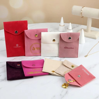 Sac à bijoux personnalisé de haute qualité avec logo, taille et couleur imprimés, mini pochette en microfibre pour emballage cadeau, anti-poussière, pour boucles d'oreilles et bijoux
