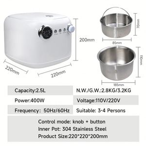 Autocuiseur Électrique Commercial en Acier Inoxydable de Haute Qualité 2,5 L avec Cuve Intérieure, Cuiseur à Riz Automatique, Cupe Doseuse pour Riz Faible en Sucre - Product Image 5