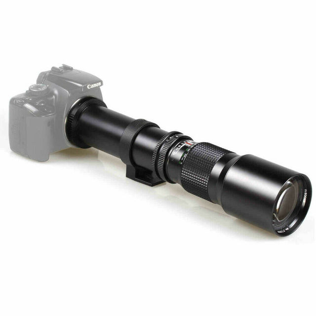 500mm F/8-32 T-Mount Manual Focus Super Telephoto Lens Full Frame Camera Lenses Compatible with Sony Nikon and Canon Cameras