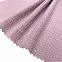 Tela de Punto Elástica de Poliéster y Spandex para Otoño e Invierno, Suave y Cálida, Ideal para Camisetas de Capa Base y Ropa Casual, Disponible en Stock