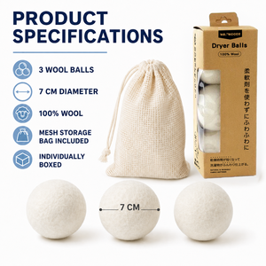 Boules de séchage efficaces sans produits chimiques pour réduire l'électricité statique et adoucir naturellement les tissus, réutilisables - Product Image 3