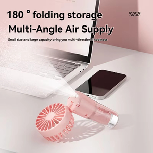Portable Foldable Mini Handheld <strong>Fan</strong> with Mist <strong>Outdoor</strong> <strong>Cooling</strong> Humidifying Personal Misting <strong>Fan</strong> Four Wind Speed for Summer - Product Image 4