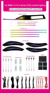 ชุดไฟตกแต่งภายใน<span class=keywords><strong>รถ</strong></span>ยนต์ SJC 64 สี F30 LHD/RHD สำหรับ<span class=keywords><strong>รถ</strong></span>ยนต์ BMW ซีรีส์ 3 ปี 2013-2019 รุ่น F30 F34 F35 อุปกรณ์ตกแต่งภายใน<span class=keywords><strong>รถ</strong></span>ยนต์ - Product Image 6