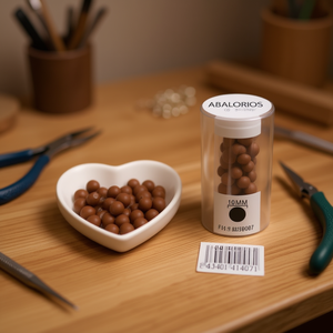 ILAN Abalorios 10 mm colore caffè per la creazione di gioielli - Product Image 3