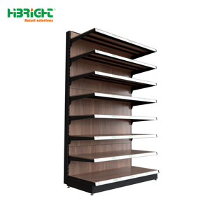 Estante de Exhibición Moderno con Respaldo de Madera Highbright para Supermercados y Tiendas Minoristas - Product Image 1