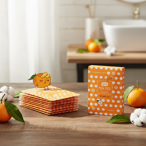 Mascarilla Facial QyoQyo Tangerine Bright con Ácido Hialurónico, Ingredientes Herbales de Algodón, Kbeauty Hidratante para Todo Tipo de Piel, Corea - Product Image 3