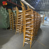 Chaises Chiavari en résine dorées empilables pour événements, banquets, hôtels et mariages – Vente en gros