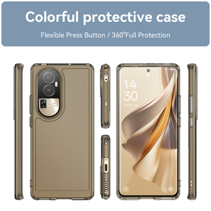 RUGGED SHIELD Custodia Morbida Trasparente in TPU Ecologico di Alta Qualità per <span class=keywords><strong>Oppo</strong></span> Reno10 Pro+ e Reno11 Pro, Antiurto, 3 <span class=keywords><strong>Colori</strong></span> - Product Image 2