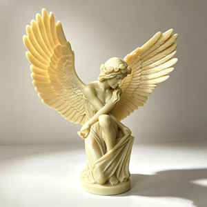 Escultura <span class=keywords><strong>de</strong></span> Diosa Arrodillada con Grandes Alas, Estatua <span class=keywords><strong>de</strong></span> Ángel Europea Clásica Personalizada <span class=keywords><strong>para</strong></span> Villa, Sala <span class=keywords><strong>de</strong></span> Estar, Capilla, <span class=keywords><strong>Cementerio</strong></span>, Memorial - Product Image 4