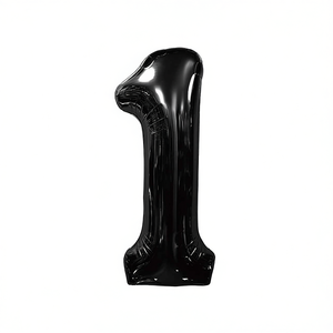 Globo de Número Negro Metálico de 100 cm para Fiestas, Decoraciones de Cumpleaños - Product Image 4