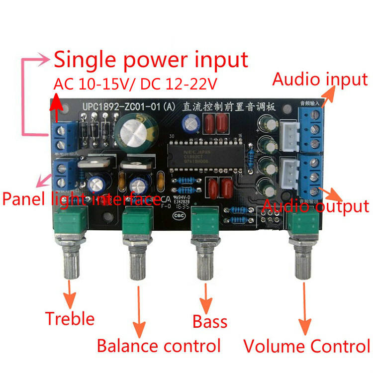 Sekema Membuat Penguat Audio Input Tone Control UPC1892