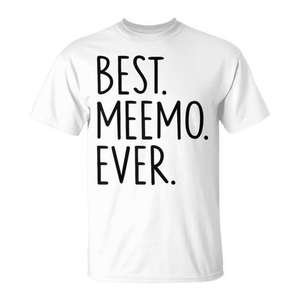 Best Meemo Ever T-Shirt blanc col rond unisexe adulte taille moyenne - Product Image 1