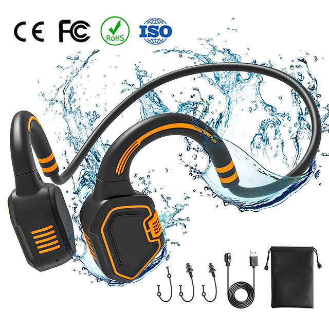 AS9 Bone Conduction Headphone Swimming Earbuds with 16GB MP3 Player IP68 Waterproof Underwater Sport Wireless Bluetooth Earphone