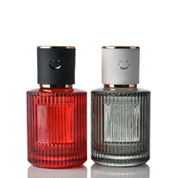 Bouteille diffuseur de parfum vide 120 ml pour huiles essentielles, à rayures verticales, en verre, pour grille d'aération de voiture, pour aromathérapie, écologique
