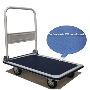 PH300 Good Bearing Capacity Warehouse <strong>Material</strong> <strong>Handling</strong> Foldable Truck Iron Flatbed <strong>Trolley</strong> - Product Image 2