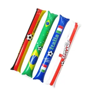 Custom Logo 2024 Europa Voetbal Fans Opblaasbare Juichende Stokken Donderstok Sport Noisemakers