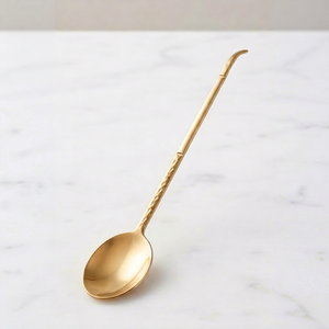 Handmade <b>Gold</b> Color Plated Stainless Steel <b>Serving</b> <b>Spoon</b> For Home Kitchen And Tabletop <b>Spoon</b> Decor Handcrafted - Product Image 1