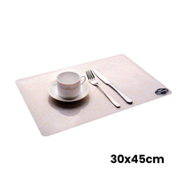 Napperons en plastique RNPT à paillettes 30x45cm rectangulaires, finition scintillante subtile, coins arrondis pour les décorations de table de mariage
