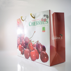 Favores regalo paquete establece fruta bolsa de compras de papel personalizado con la Caja - Product Image 1