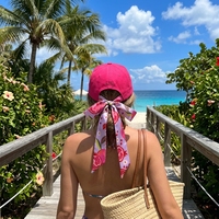 Casquette de baseball unisexe rose Oxford avec logo personnalisé, cadeau pour demoiselle d'honneur, fête, élégante écharpe florale léopard, nœud papillon en ruban, mode estivale