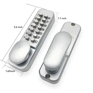 1st 14 buttons Mechanical Battery Free Gate Lock Weatherproof Water-resistant Keyless Entry Security Door Lock