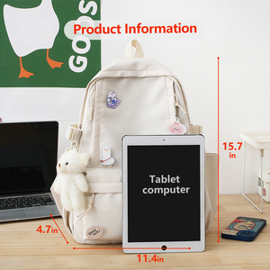 Zaino di alta qualità <span class=keywords><strong>per</strong></span> studenti con logo personalizzato stile Campus impermeabile in Nylon zaino borse universitarie <span class=keywords><strong>per</strong></span> ragazze - Product Image 2