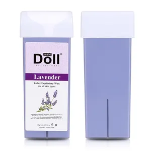 Lilin boneka dropshipping sampel murah baru 100g Lavender Film panas lilin rol Depilating Untuk penghilang rambut rol pada lilin