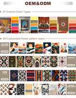 Couverture murale en jacquard tissé 100% polyester, lavable en machine, motif vintage musulman