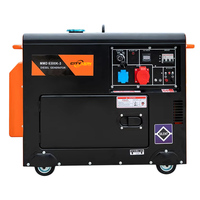 Générateur diesel silencieux à châssis ouvert CITY LION EM1200DE 5-10kW 5-10kVA, démarrage à distance, démarrage automatique, ATS, triphasé, 50 Hz
