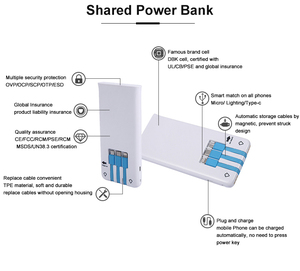 Station de recharge à 48 emplacements avec banque d'alimentation de 5000 mAh pour la location et le partage - Product Image 5