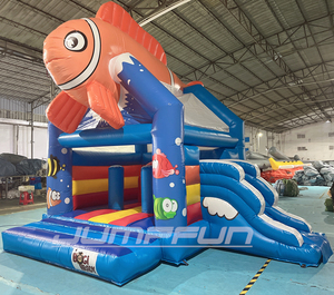 4,5x4 metros <span class=keywords><strong>pez</strong></span> <span class=keywords><strong>payaso</strong></span> saltando Castillo Mundo Marino gorila inflado niños saltando casa - Product Image 3