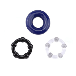 Gratis Aangepaste Doos-3 Stks/set Siliconen Transparante Penisring Mannelijke Ejaculatie Vertraging Haar Cirkel Langdurige Erectie Ringen - Product Image 6