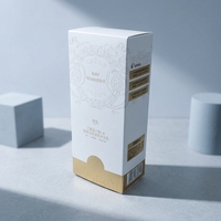 Boîte en papier kraft pour petites entreprises avec carton durable pour l'emballage de flacons de parfum et de produits de beauté, design pliable