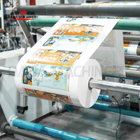 Mesin Cetak Plastik PE, Mesin Cetak Gelas Plastik, Mesin Cetak Kantong Kertas, Mesin Cetak Flexo 6 Warna Kecepatan Tinggi Set Lengkap